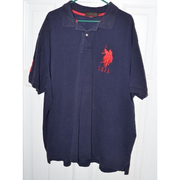 Mens Blue US Polo Assn Ralph Lauren Vtg Big Pony Shirt Size 4xl - Picture 2 of 7